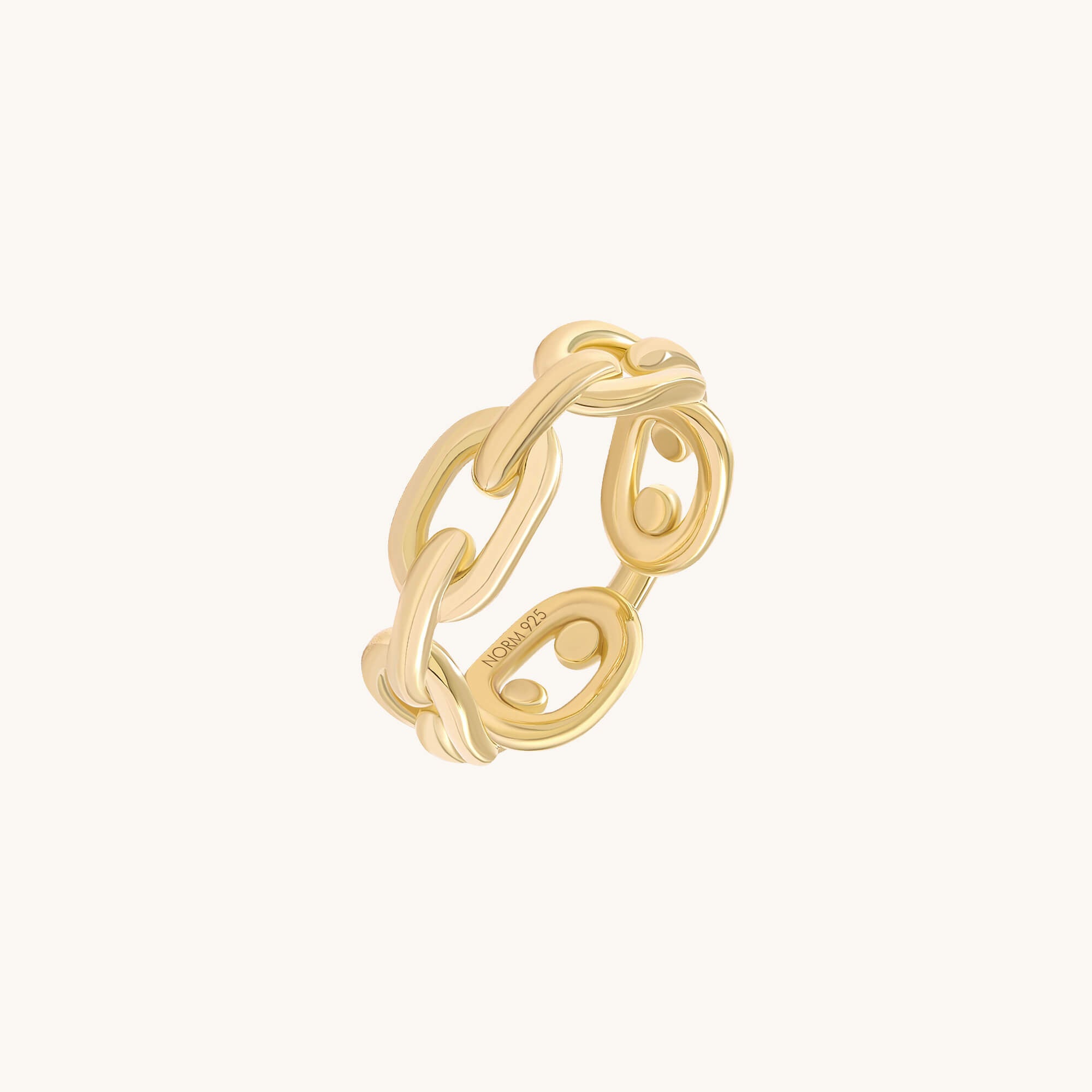 24K Gold Vermeil Chain Ring