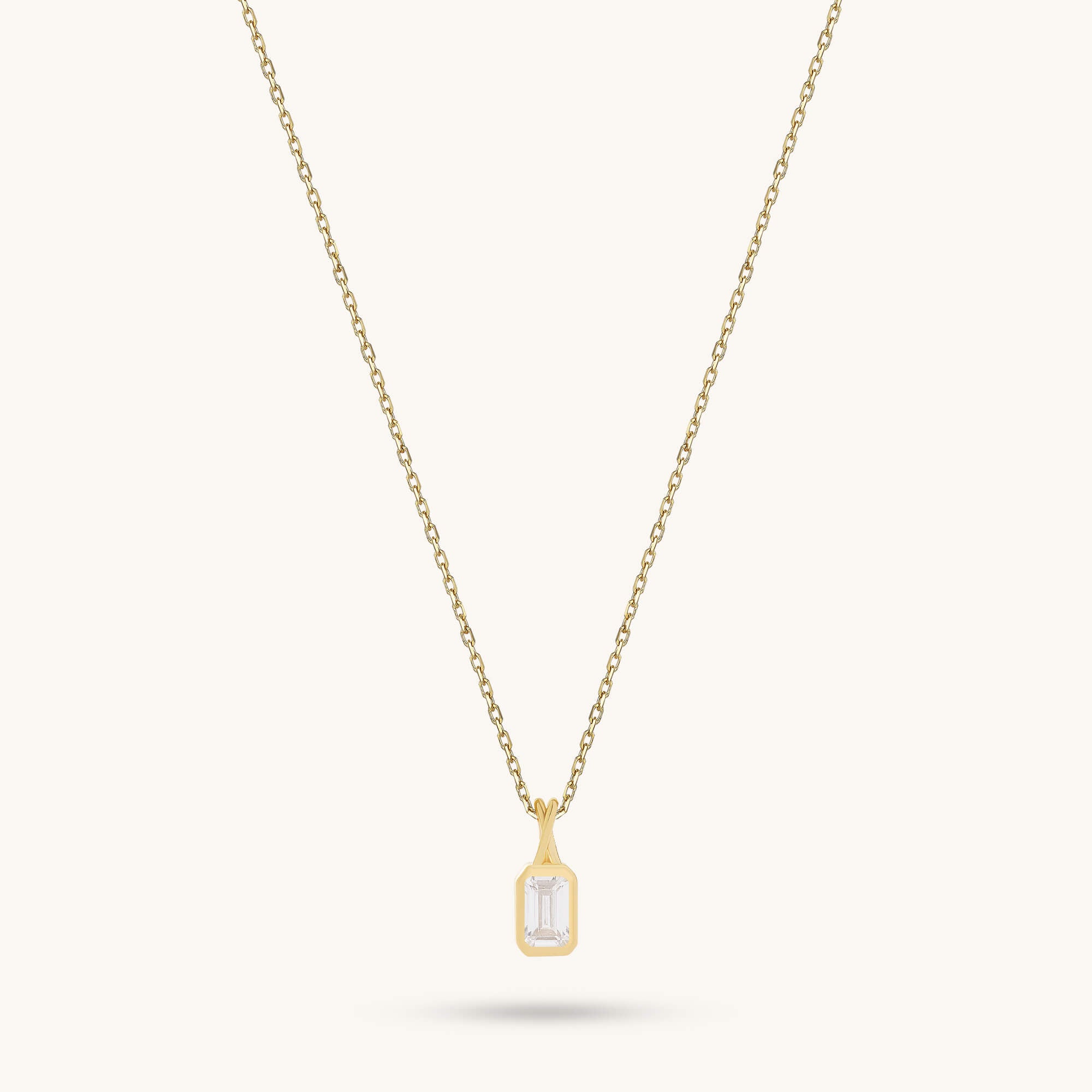 24K Gold Vermeil Classic Baguette Necklace