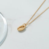 Cowrie Design Necklace in 14K Real Yellow Gold