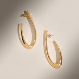 Cut Out Loop Earrings in 14K Yellow Gold