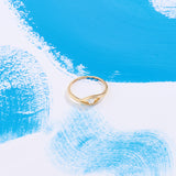 14k Real Gold Tiny Third Eye Ring for Women