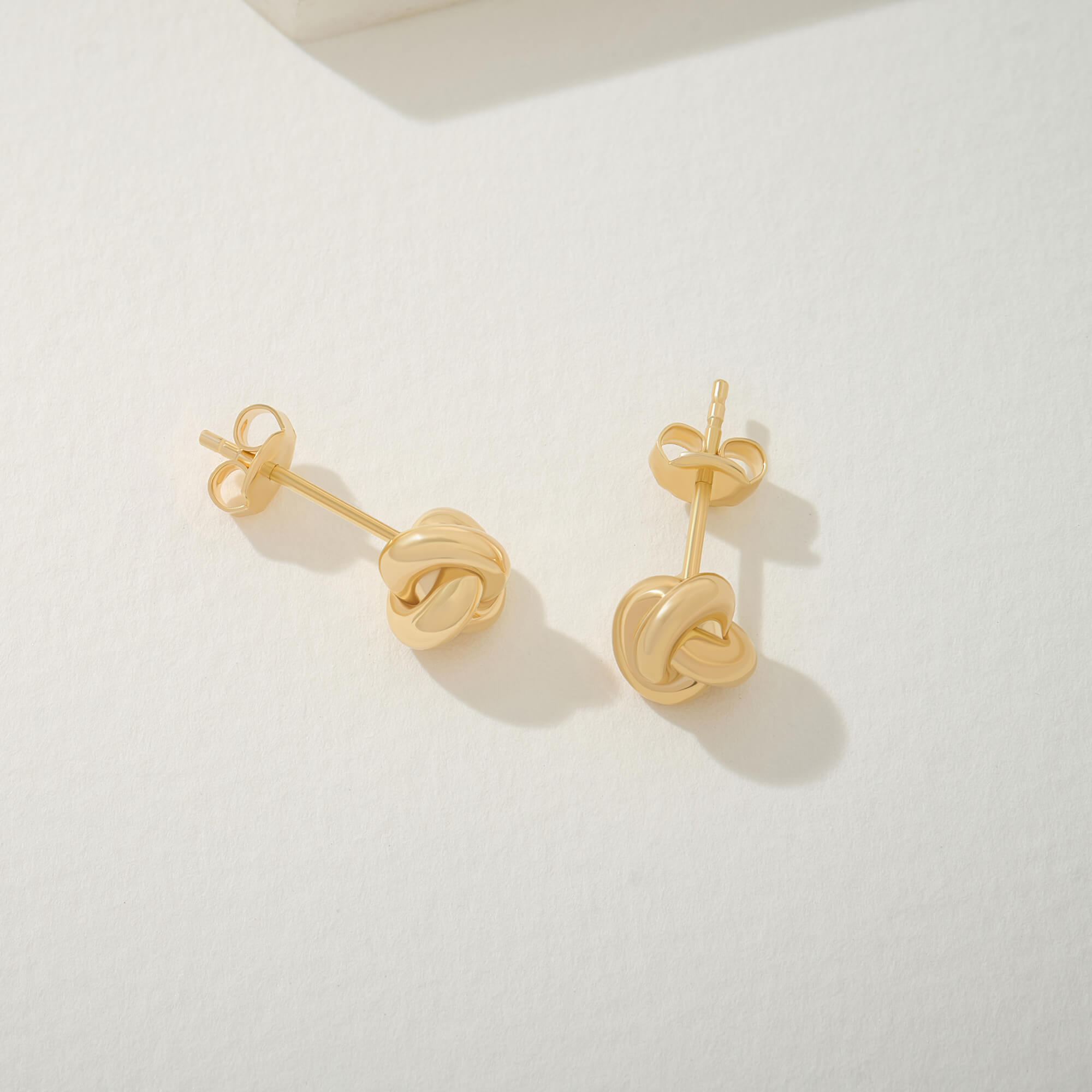 Dainty Knot Studs in 24K Vermeil