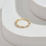 Diamond Marquise Band Ring 0.50ctw in 14k Solid Gold