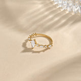 Diamond Marquise Promise Ring in Gold