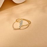 Diamond Cluster Engagement Ring in 14K Gold