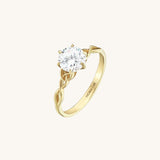 1.13 ct Brilliant Cut Diamond Celtic Engagement Ring in 14k Solid  Gold