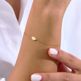 Women's Bracelet with Diamond Star in 14K Solid Gold