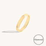 Diamond Starburst Band Ring in Solid Gold