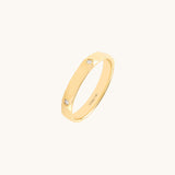 Diamond Starburst Band Ring in Real Gold