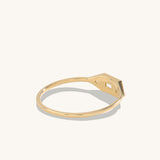 14k Solid Gold Vintage-Inspired Baguette Signet Ring