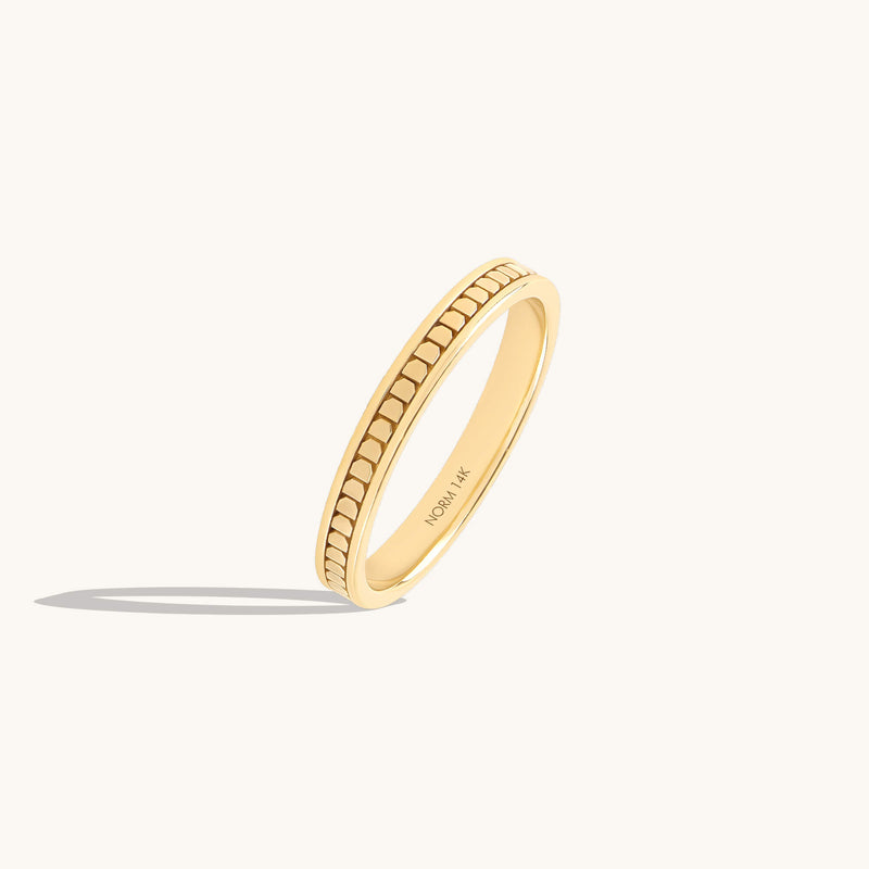 Dot Band Ring in 14K Solid Gold