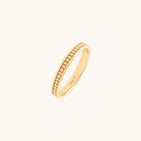 14K Real Yellow Dot Band Ring