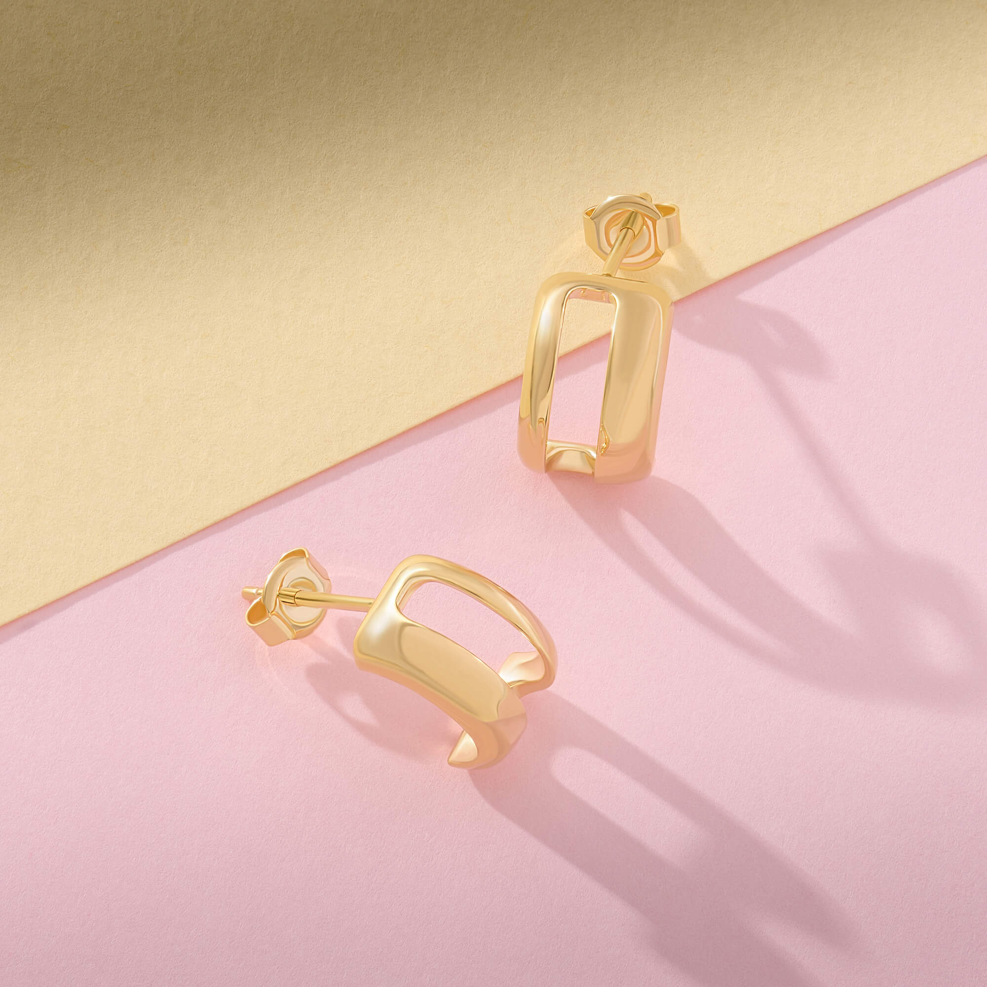 Vermeil Double Band Hoop Earrings