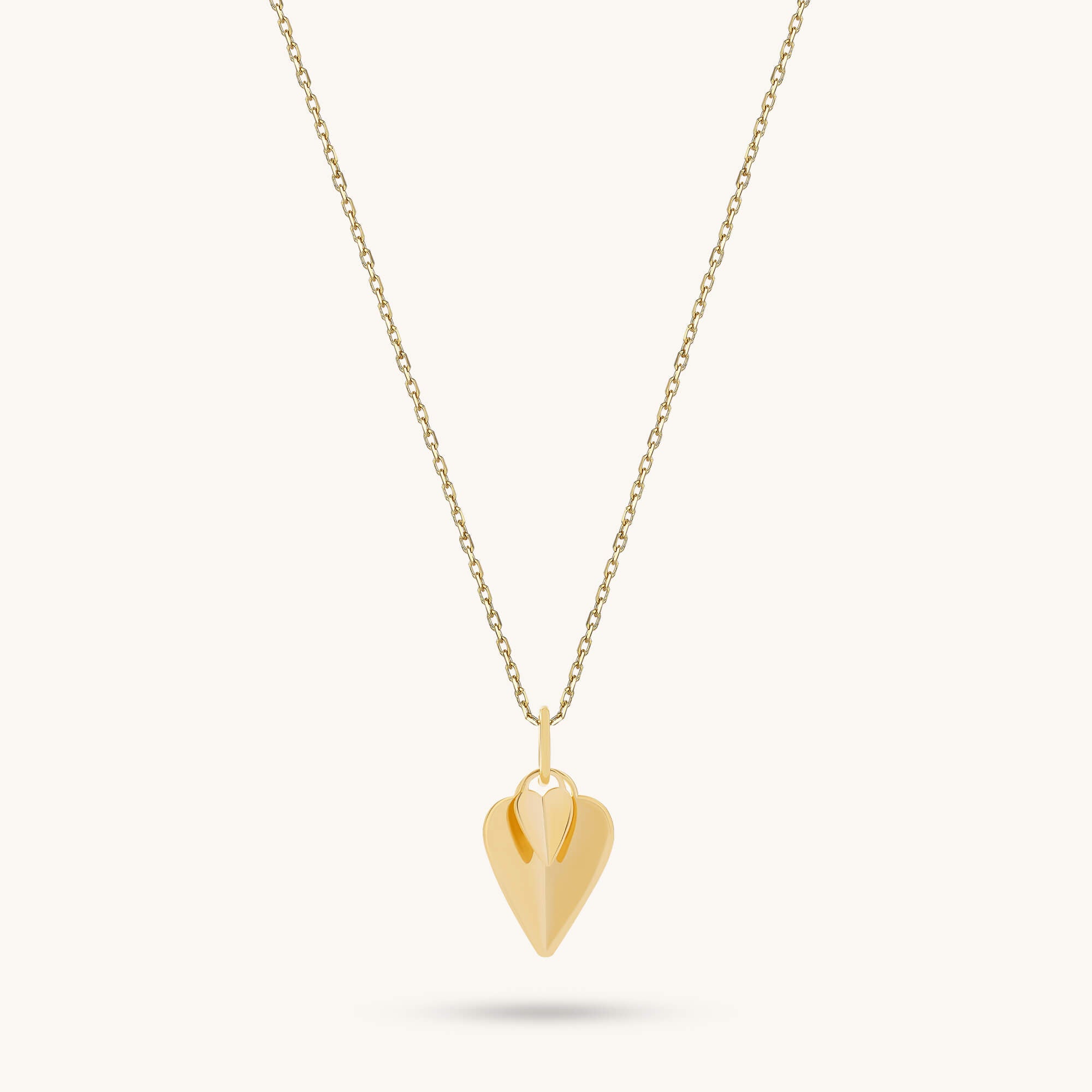 24K Gold Vermeil Double Heart Necklace