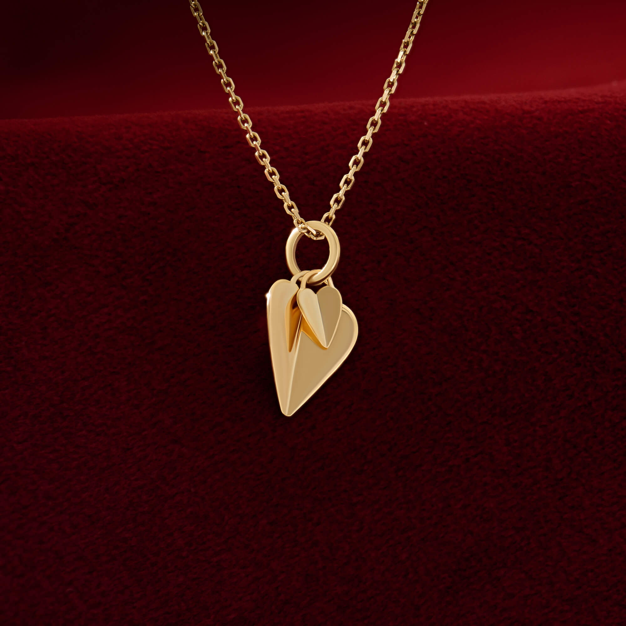 Vermeil Double Heart Necklace