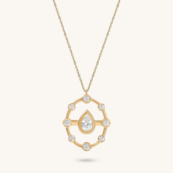 Drop Harmony Necklace in 14K Solid Gold