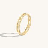14K Real Yellow Gold Chain Stacking Band Ring