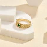 Women's Emerald Vintage Ring in 14kSolid Gold