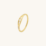 Eye Line Signet  Ring in 14k Solid Gold