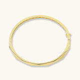 Faceted Bangle Bracelet in Gold