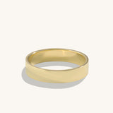 Women's 14K Solid Gold Flat Band Ring - Comfort Fit