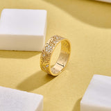 0.18ct Floral 5.50mm Band Ring in 14k Solid Gold