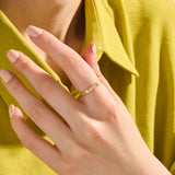 Real 14K Gold Crush Band Ring