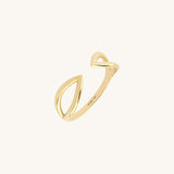 Geometric Claw Stacking Ring in 14k Solid Gold