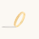 Groove Band Ring in 14K Solid Gold
