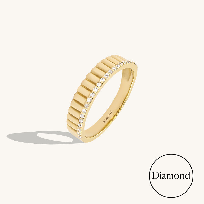 Iconic Diamond Half Eternity Band in Gold