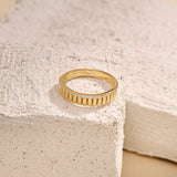 Iconic Diamond Half Eternity Band Ring in 14k Solid Gold