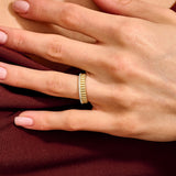 Iconic Diamond Half Eternity Band Ring in 14k Real Gold