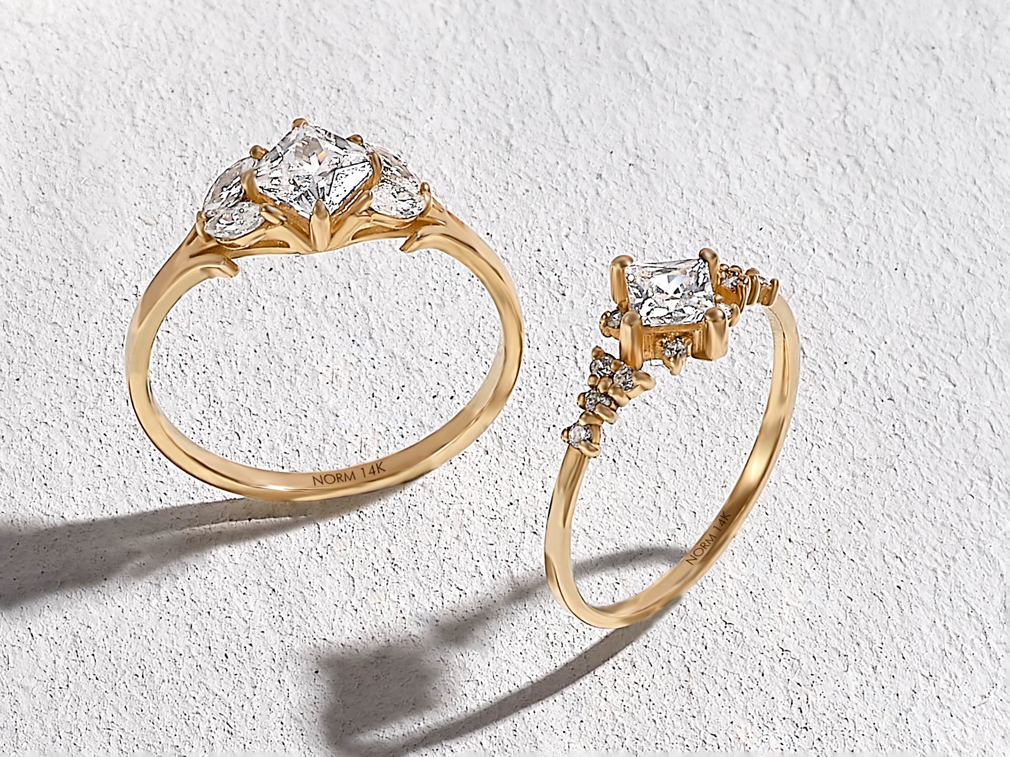 Norm Solid Gold Rings with Diamonds Jewelry Care Page Desktop