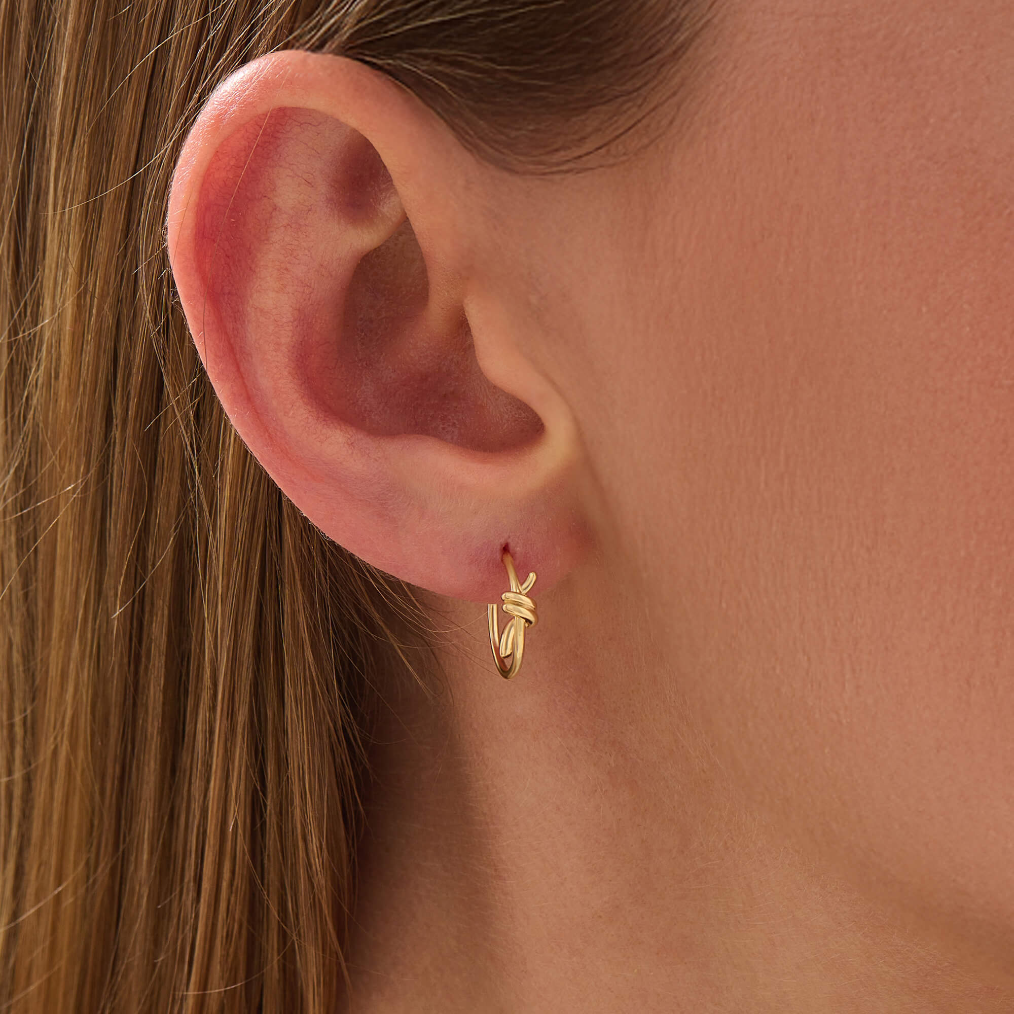 Women's 24K Vermeil Knot Hoops