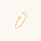 Lab-Grown Diamond Open Ring in Real Gold