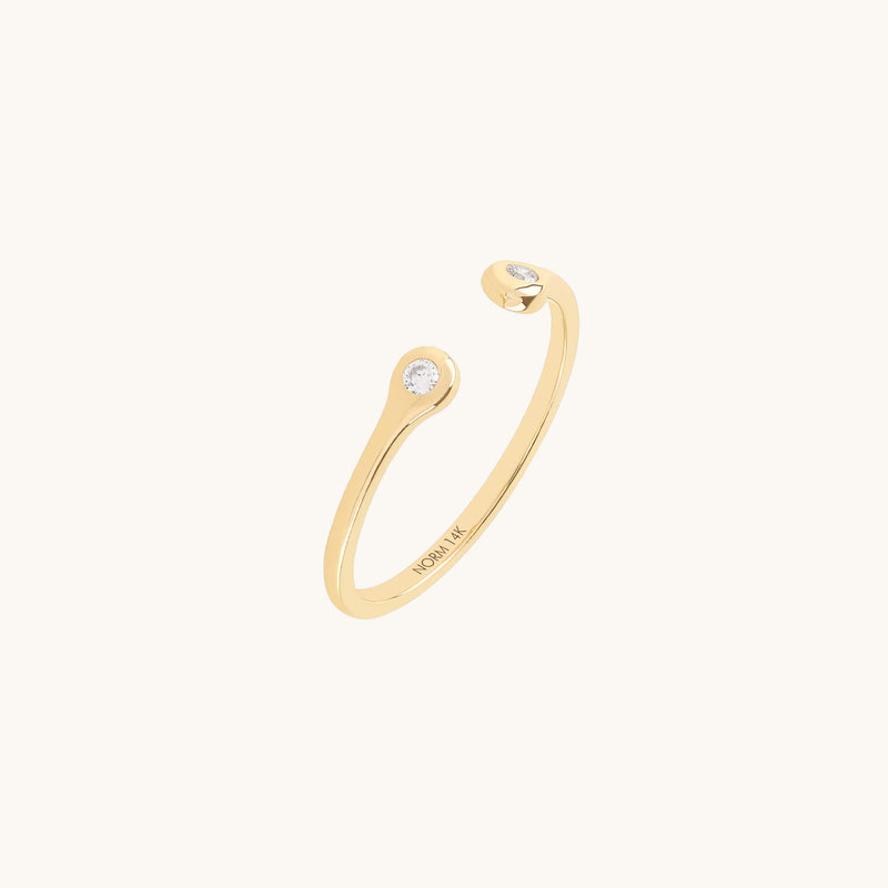 Lab-Grown Diamond Open Ring in Real Gold