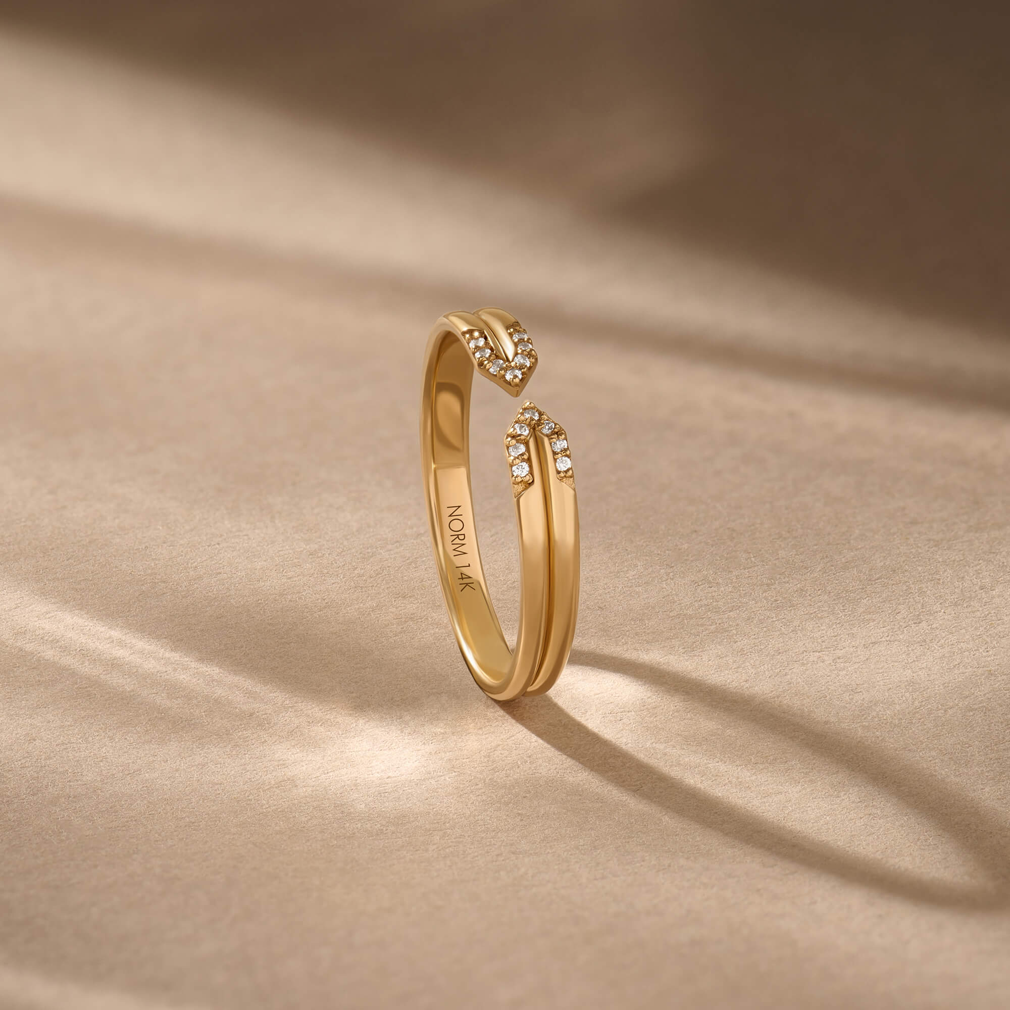 Solid Gold Lab-Grown Diamond Pave Open Claw Ring
