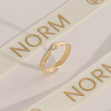 Lab-Grown Diamond Wishbone Ring in Real Gold