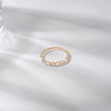 Lab-Grown Diamond Marquise Band Ring in Gold