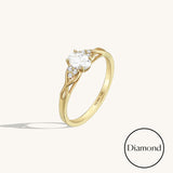 Lab-Grown 0.48ctw Diamond Infinity Engagement Ring in 14K Gold