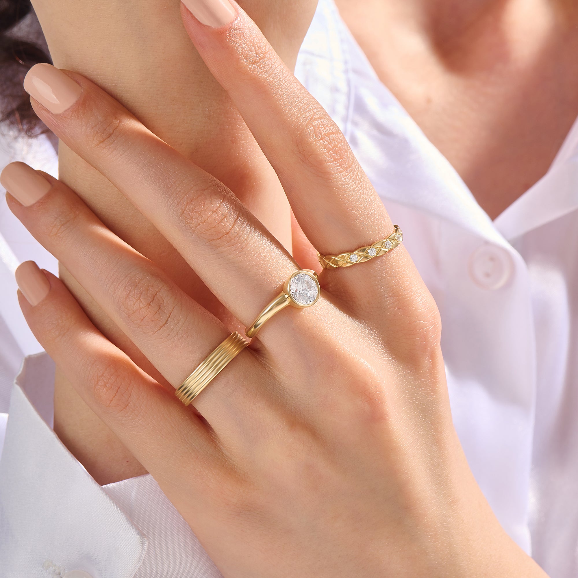 14K Real Yellow Gold 4mm Wedding Band Ring
