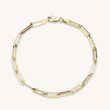 Women's 14k Solid Yellow Gold Link Chain Bracelet
