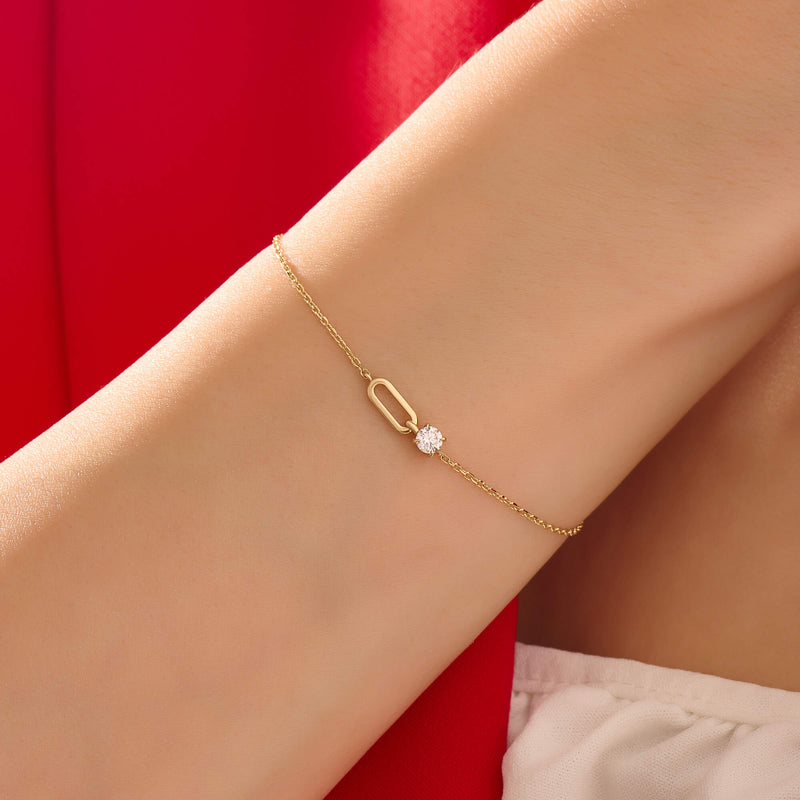 Women's Loop Bracelet in 14K Gold
