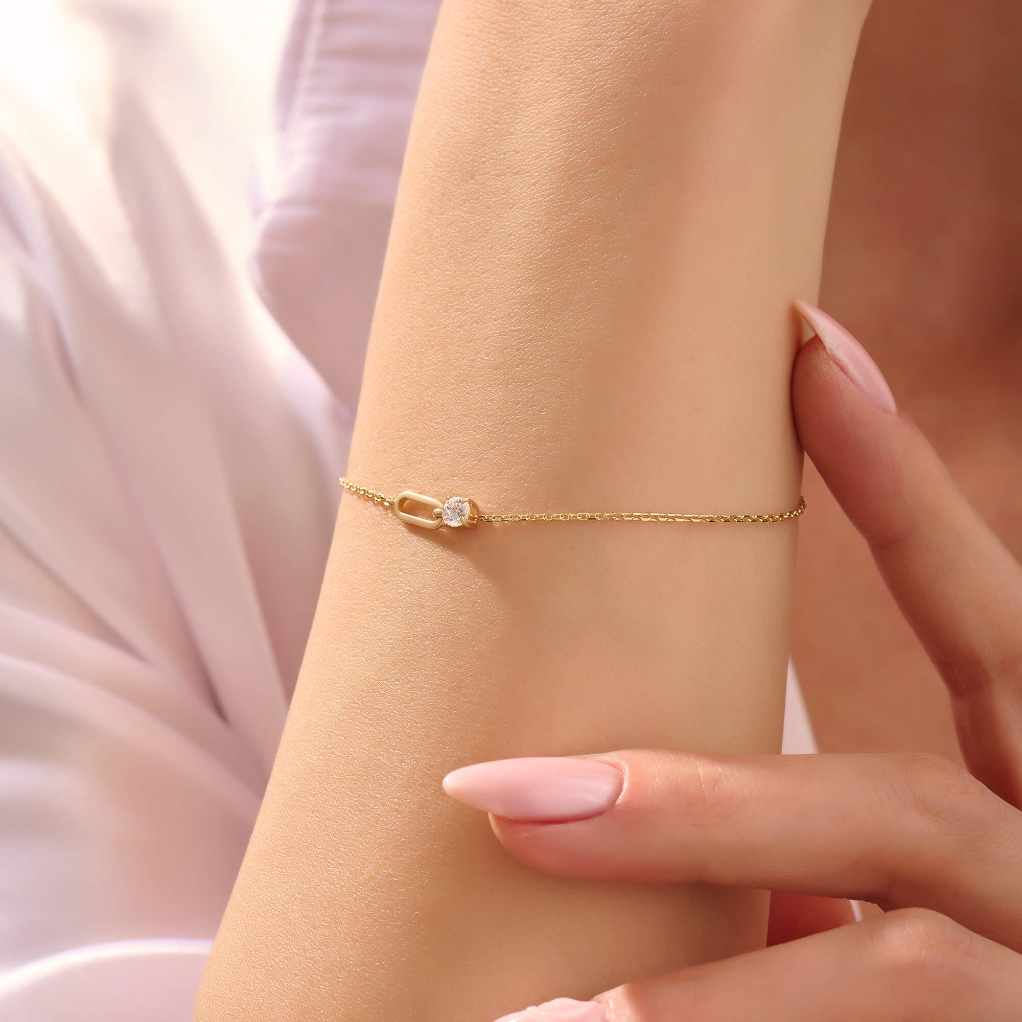 Women's 14K Solid Gold Loop Bracelet