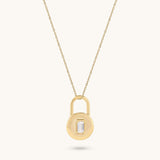 Love Lock Necklace in Gold Vermeil on 925 Sterling Silver