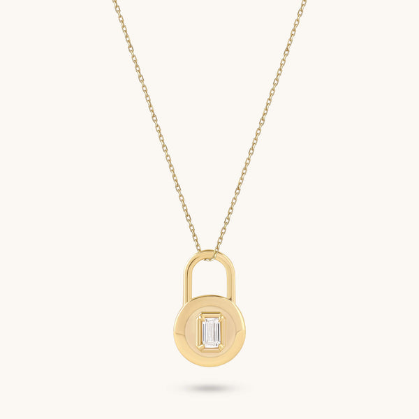 Love Lock Necklace in Gold Vermeil on 925 Sterling Silver