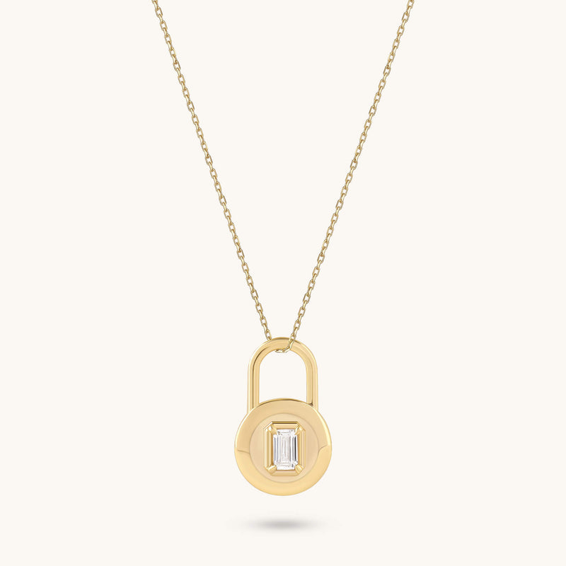 Love Lock Necklace in Gold Vermeil on 925 Sterling Silver