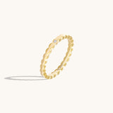 Luna Dot Band Ring in Gold Vermeil on 925 Sterling Silver