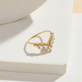 Women's 14k Solid Gold Marquise Curve Ring