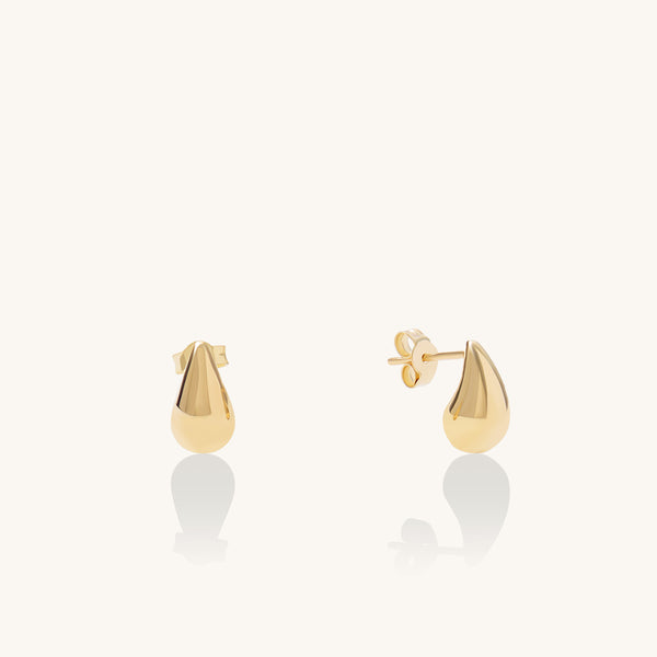 Mini Teardrop Earrings in Gold